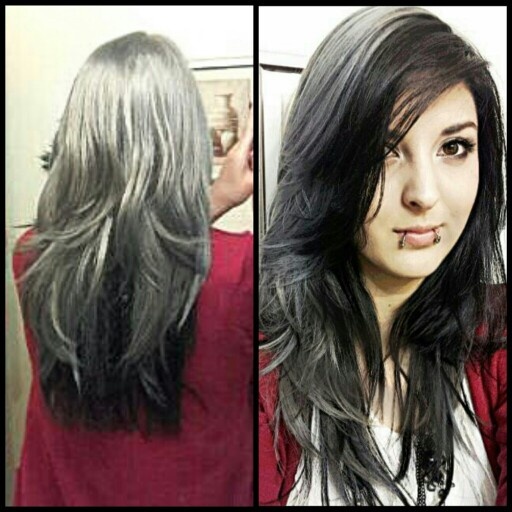 black silver hair